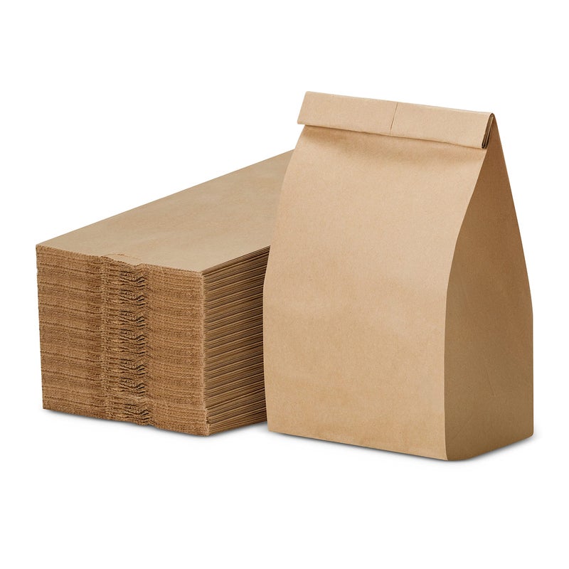 Culinware Kraft Paper Bags - Durable Brown Bags for Snack, Lunch, Sandwich, Pastries, Popcorn, Grocery and Party Favor - 4.75 x 2.93 x 8.56 In - 500 Count - Image 1